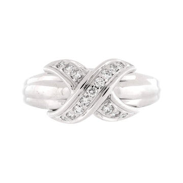 Tiffany & Co. Signature X Ring 18K White Gold and Diamonds