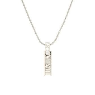 Tiffany & Co. Atlas Bar Pendant Necklace 18K White Gold with Diamonds
