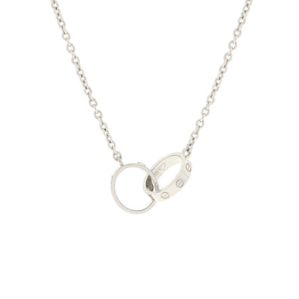 Cartier Love Interlocking Necklace 18K White Gold