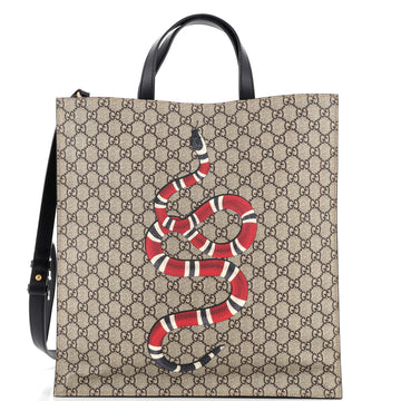 Gucci Convertible Soft Open Tote Printed GG Coated Canvas Tall