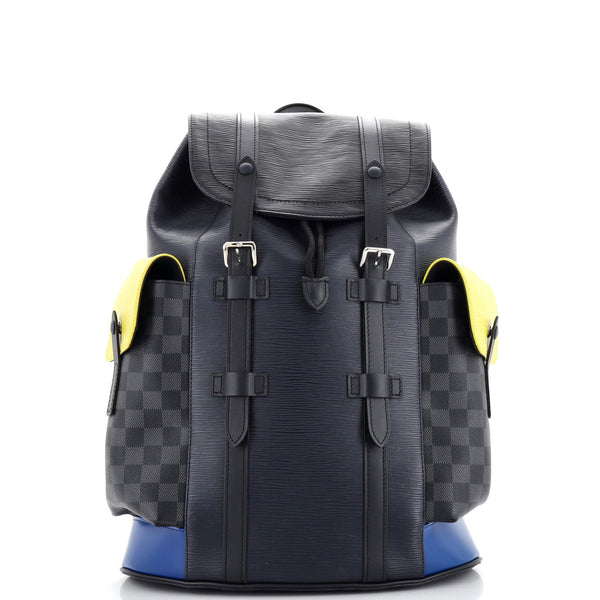 Louis Vuitton Christopher Backpack Damier Graphite Pixel PM Blue in Coated  Canvas with Silver-tone - US