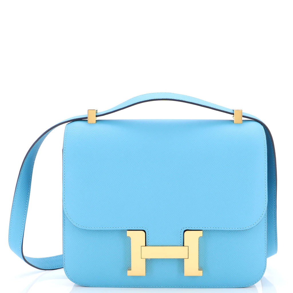 Hermès Constance 24 Epsom Bleu Sapphire PHW ○ Labellov ○ Buy and
