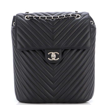 Chanel Urban Spirit Backpack Chevron Leather Large