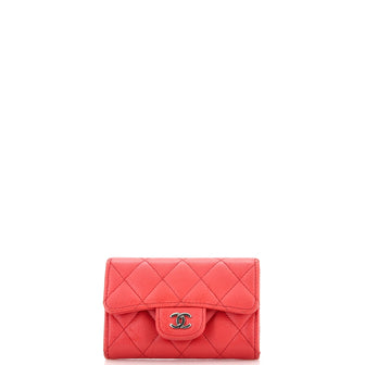 Chanel Classic Flap Card Case Quilted Caviar