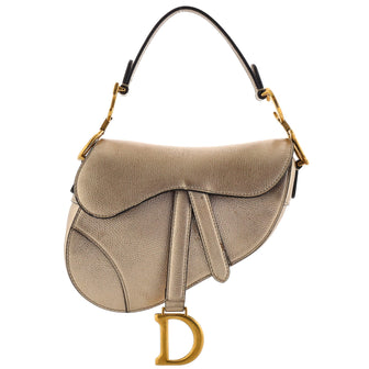 Christian Dior Saddle Handbag Leather Mini