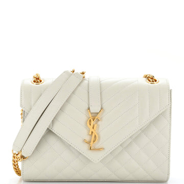 Saint Laurent Classic Monogram Envelope Satchel Mixed Matelasse Leather Medium