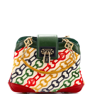 Louis Vuitton Linda Charms Bag Jacquard Velvet with Leather Mini