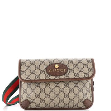 Gucci Neo Vintage Flap Belt Bag GG Coated Canvas