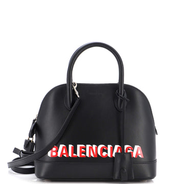 Balenciaga Logo Ville Bag Leather Small