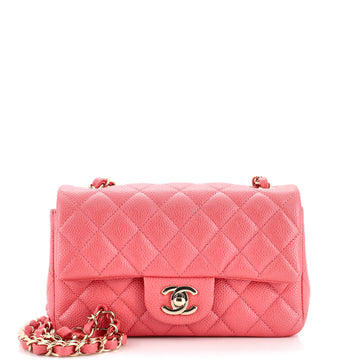 Chanel Classic Single Flap Bag Quilted Caviar Mini