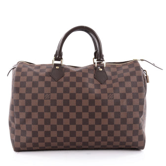 Louis Vuitton Speedy Handbag Damier 35 Brown 2144801