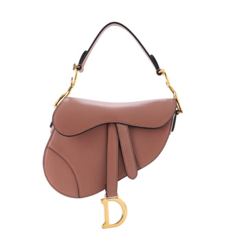 Christian Dior Saddle Handbag Leather Mini