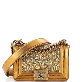 Chanel Boy Flap Bag Stingray Mini