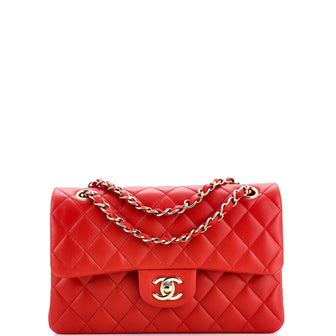 Chanel Classic Double Flap Bag Quilted Lambskin Small
