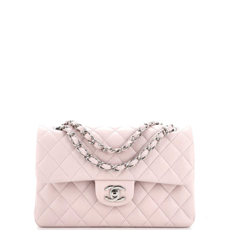 CHANEL 2.55 Dark Pink Quilted Soft Caviar Maxi Classic Single Flap Bag  Silver HW