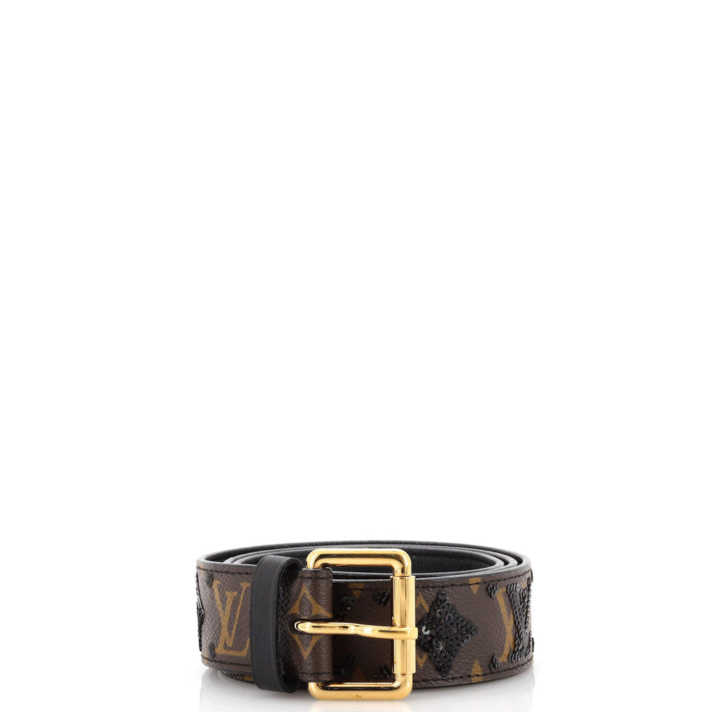Louis Vuitton Monogram Sequin Eclipse Belt - Brown Belts