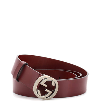 Gucci Interlocking G Belt Leather Wide