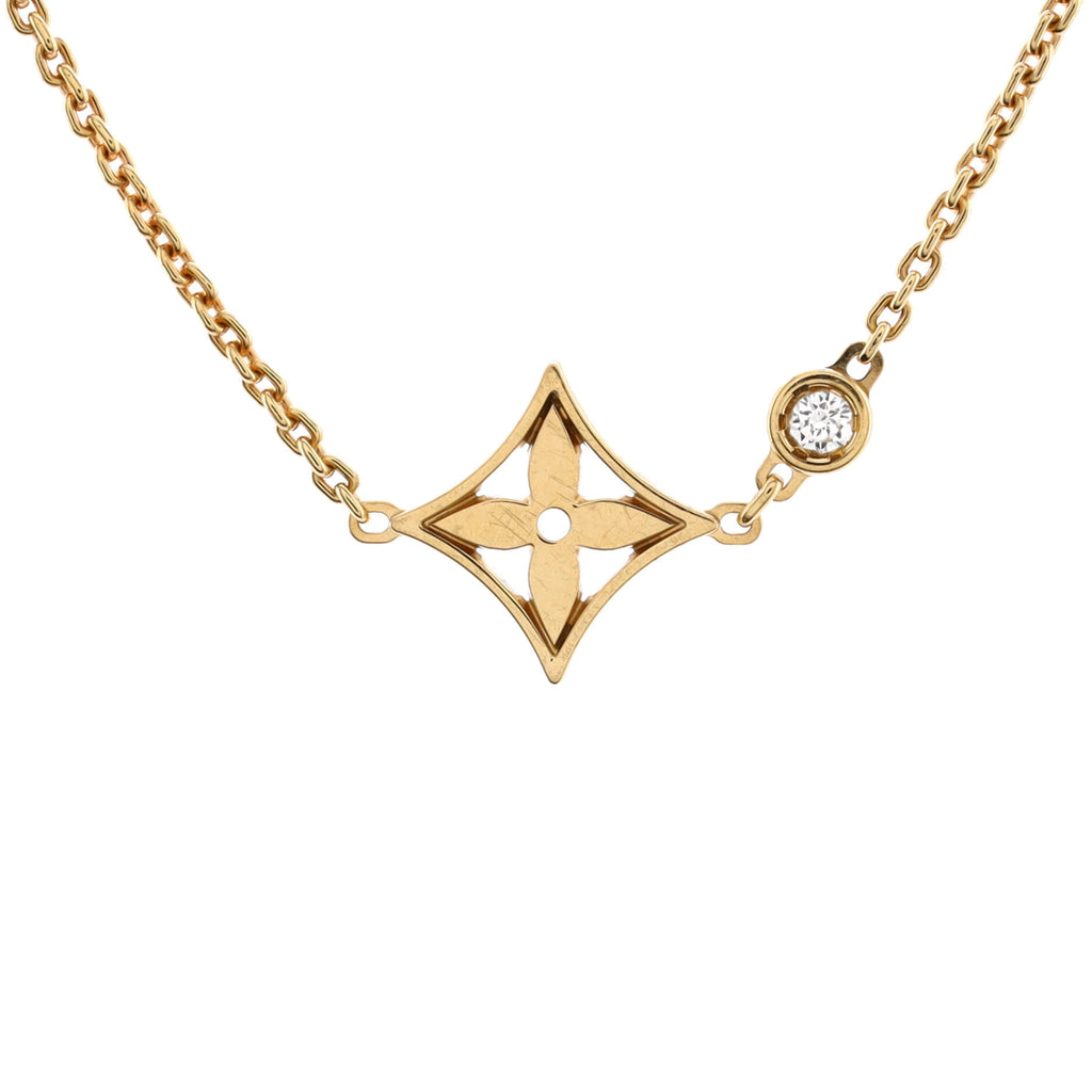 Louis Vuitton Idylle Blossom Pendant Necklace 18K Yellow Gold with Diamond  Yellow gold 2145241