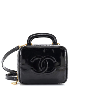 Chanel Vintage Timeless Zip Around Vanity Case Patent Mini