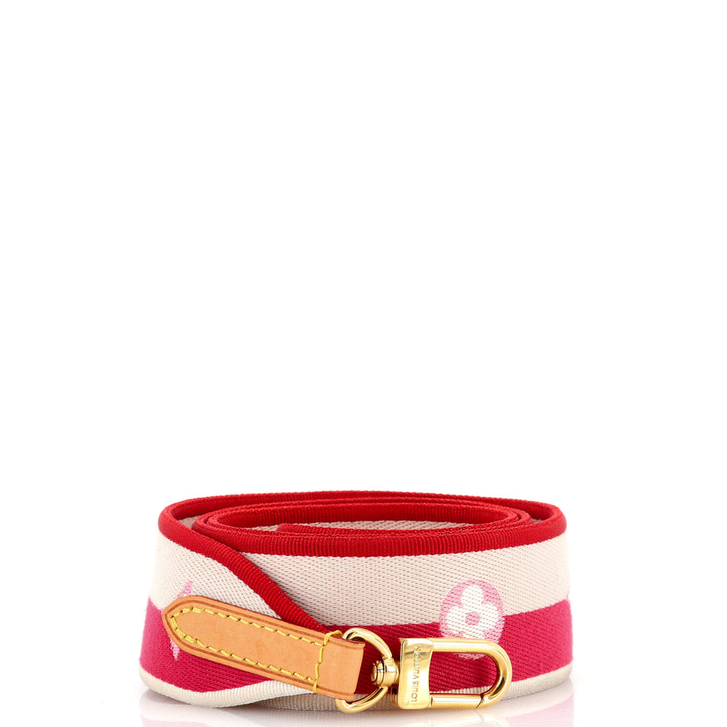 Louis Vuitton Logo Shoulder Strap Jacquard Wide Pink 1131363