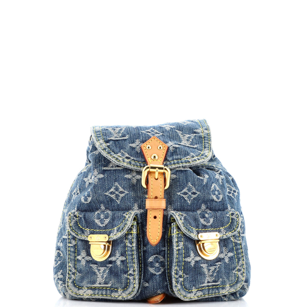 Louis Vuitton Sac a Dos Drawstring Backpack Denim PM Blue 2145911