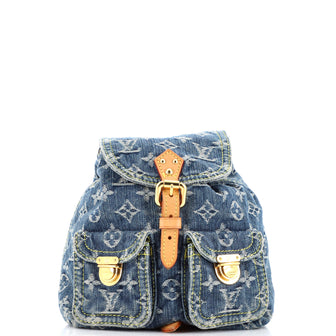 Louis Vuitton Sac a Dos Drawstring Backpack Denim PM