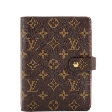 Louis Vuitton Ring Agenda Cover Monogram Canvas MM
