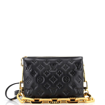 Louis Vuitton Coussin Bag Monogram Embossed Lambskin BB Black