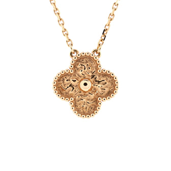 Van Cleef & Arpels Vintage Alhambra Pendant Necklace 18K Rose Gold