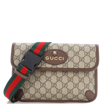 Gucci Neo Vintage Flap Belt Bag GG Coated Canvas