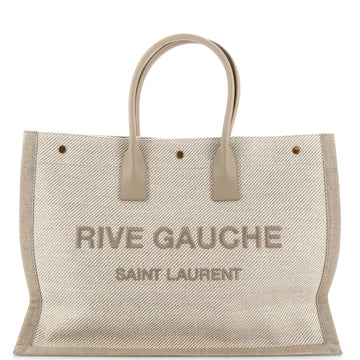 Saint Laurent Rive Gauche Shopper Tote Canvas Large