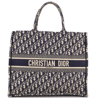 Christian Dior Book Tote Oblique Canvas Large