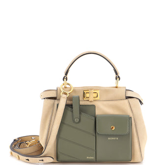 Fendi Peekaboo Utility Bag Suede with Leather Mini