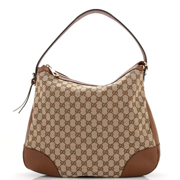 Gucci Bree Hobo (Outlet) GG Canvas with Leather Large