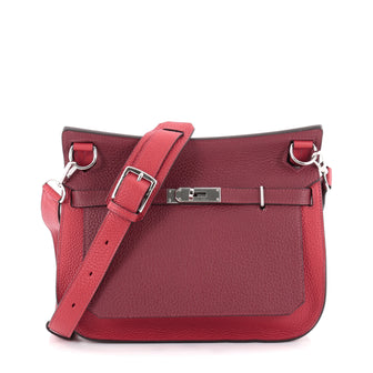 Hermes Bicolor Jypsiere Handbag Clemence 28 Red 2147101
