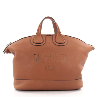 Givenchy Nightingale Satchel Waxed Leather Large Brown 2147401