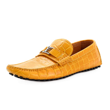 Louis Vuitton Men's Hockenheim Moccasin Loafers Crocodile Embossed Leather