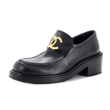 Chanel Women's CC Platform Loafers Leather