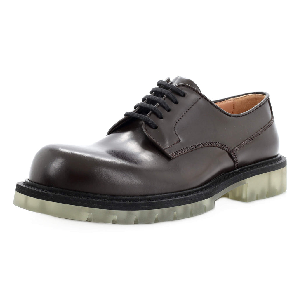 Bottega Veneta Men's Derby Platform Shoes Leather with PVC Brown 2148471