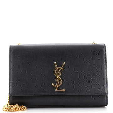 Saint Laurent Classic Monogram Crossbody Bag Grainy Leather Medium