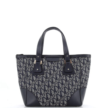 Christian Dior Vintage Trotter Zip Tote Diorissimo Canvas Small