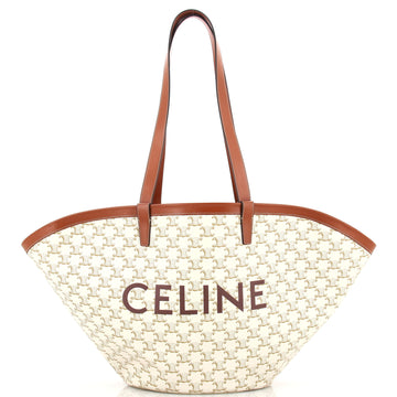 Celine Couffin Bag Triomphe Coated Canvas Medium