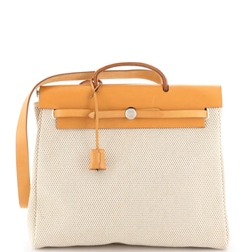 Hermes Herbag Toile and Leather MM