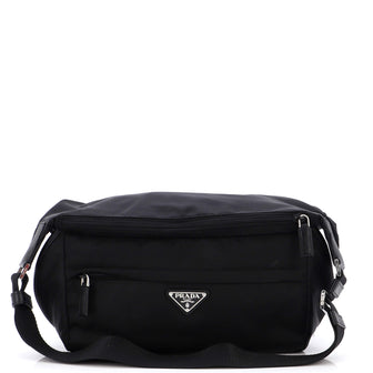 Prada Front Pocket Double Buckle Messenger Bag Re-Nylon