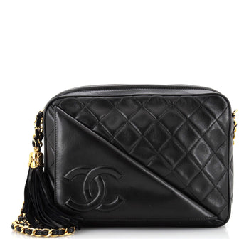 Chanel Vintage Front Pocket Camera Bag Quilted Lambskin Medium