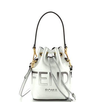 Fendi Logo Mon Tresor Bucket Bag Leather Mini