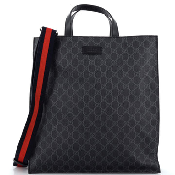 Gucci Convertible Soft Open Tote GG Coated Canvas Tall