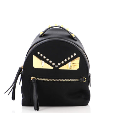 Fendi Monster Backpack Studded Nylon and Leather Mini