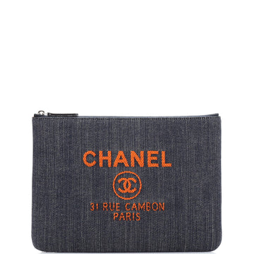 Chanel Deauville Pouch Denim Medium