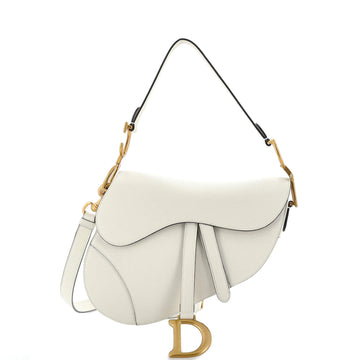 Christian Dior Saddle Handbag Leather Medium